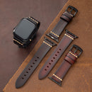 Correa de cuero de plena flor para Apple Watch