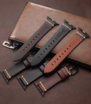 Correa de cuero de plena flor para Apple Watch