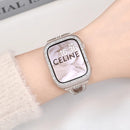 Funda de cristal templado con diamantes de imitación compatible con Apple Watch