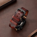 Correa de cuero de plena flor para Apple Watch