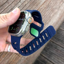 Correa deportiva de silicona con orificio inclinado para Apple Watch