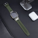 Correa de caucho fluorado Explorer Tactical + estuche metálico Ultra para Apple Watch 9, 8, 7, 6, 5 y 4 SE