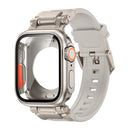 Correa de caucho fluorado Explorer Tactical + estuche metálico Ultra para Apple Watch 9, 8, 7, 6, 5 y 4 SE