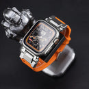 Correa de caucho fluorado Explorer Tactical + estuche metálico Ultra para Apple Watch 9, 8, 7, 6, 5 y 4 SE