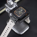 Correa de caucho fluorado Explorer Tactical + estuche metálico Ultra para Apple Watch 9, 8, 7, 6, 5 y 4 SE