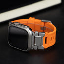 Correa de caucho fluorado Explorer Tactical + estuche metálico Ultra para Apple Watch 9, 8, 7, 6, 5 y 4 SE