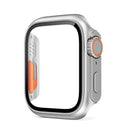 Funda ultrafina e impermeable para Apple Watch con película de vidrio templado