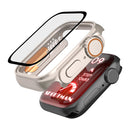 Funda ultrafina e impermeable para Apple Watch con película de vidrio templado