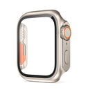 Funda ultrafina e impermeable para Apple Watch con película de vidrio templado