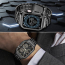 Correa de acero inoxidable con caja para Apple Watch