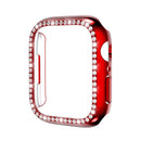 Funda de cristal templado con diamantes de imitación compatible con Apple Watch