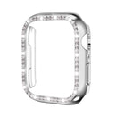 Funda de cristal templado con diamantes de imitación compatible con Apple Watch